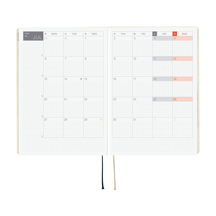 Hobonichi Techo 2026 A5 HON Planner | Slash Ivory | English