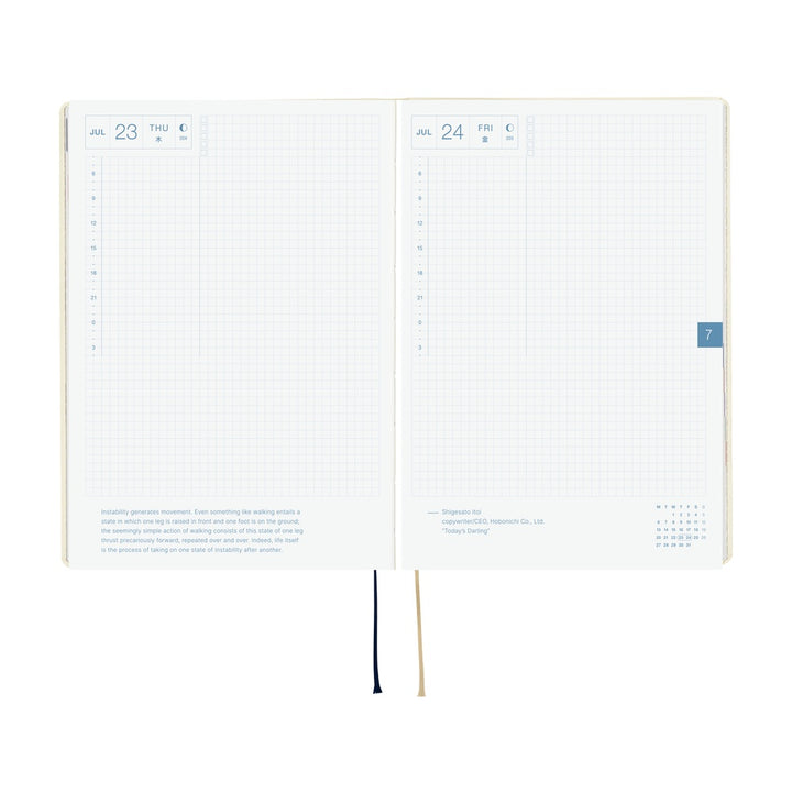 Hobonichi Techo 2026 A5 HON Planner | Slash Ivory | English