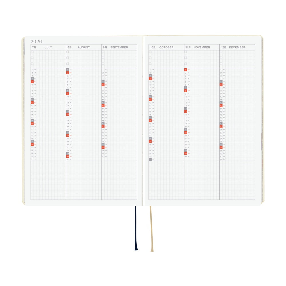 Hobonichi Techo 2026 A5 HON Planner | Slash Ivory | English