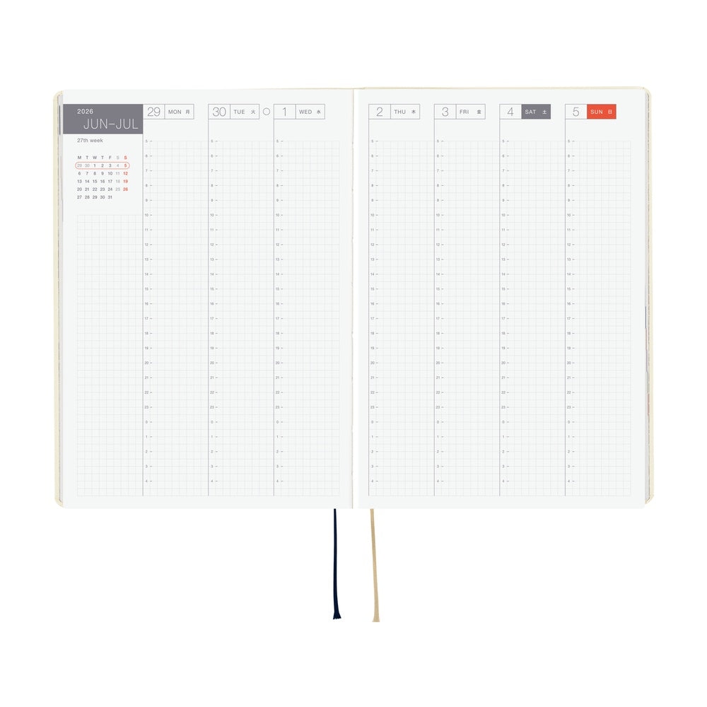Hobonichi Techo 2026 A5 HON Planner | Slash Ivory | English