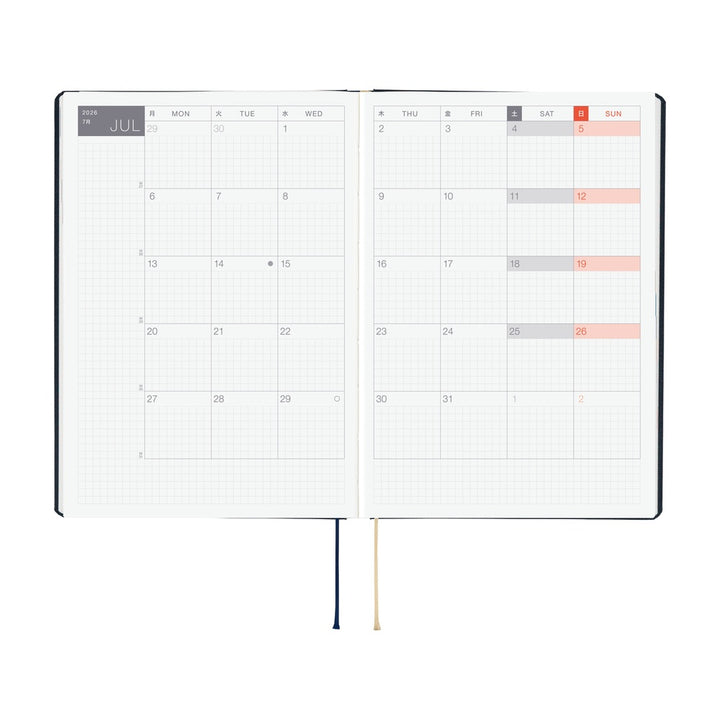 Hobonichi Techo 2026 A5 HON Planner | Slash Navy | English