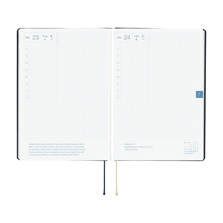 Hobonichi Techo 2026 A5 HON Planner | Slash Navy | English