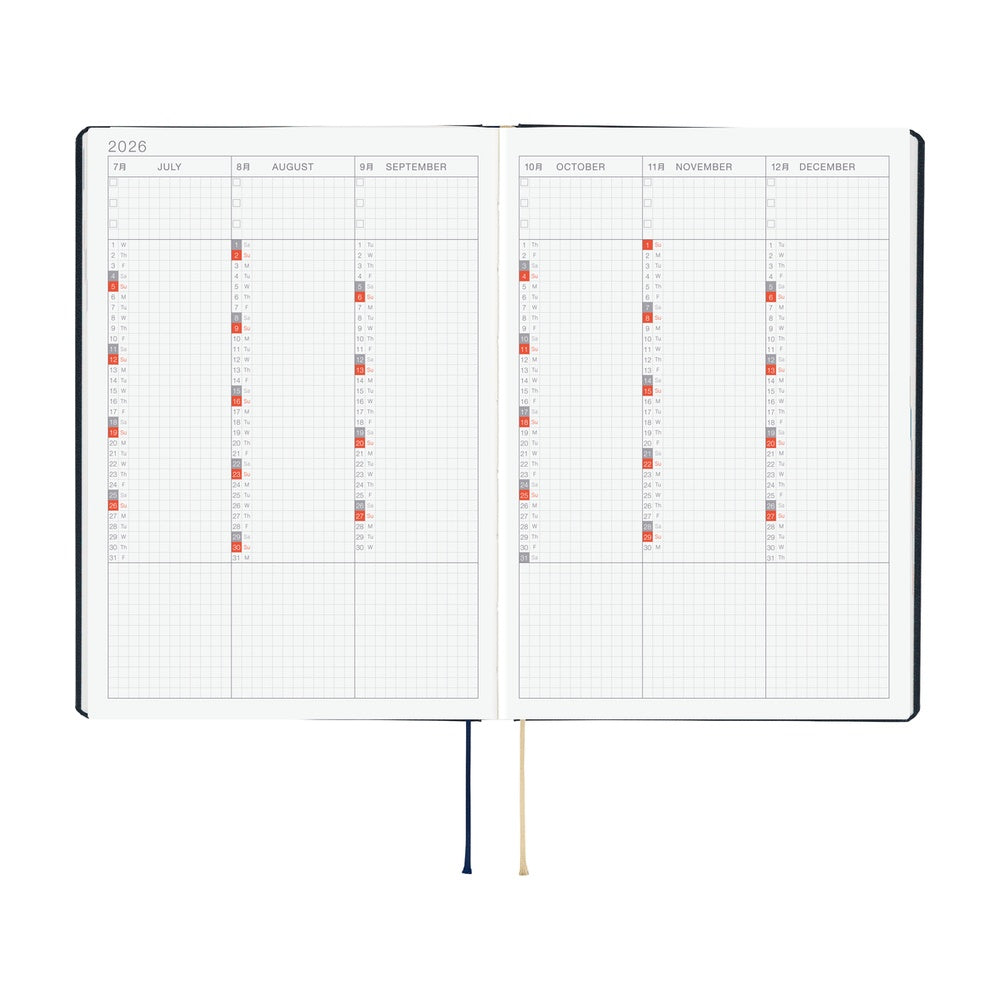 Hobonichi Techo 2026 A5 HON Planner | Slash Navy | English
