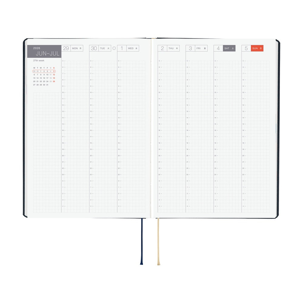 Hobonichi Techo 2026 A5 HON Planner | Slash Navy | English