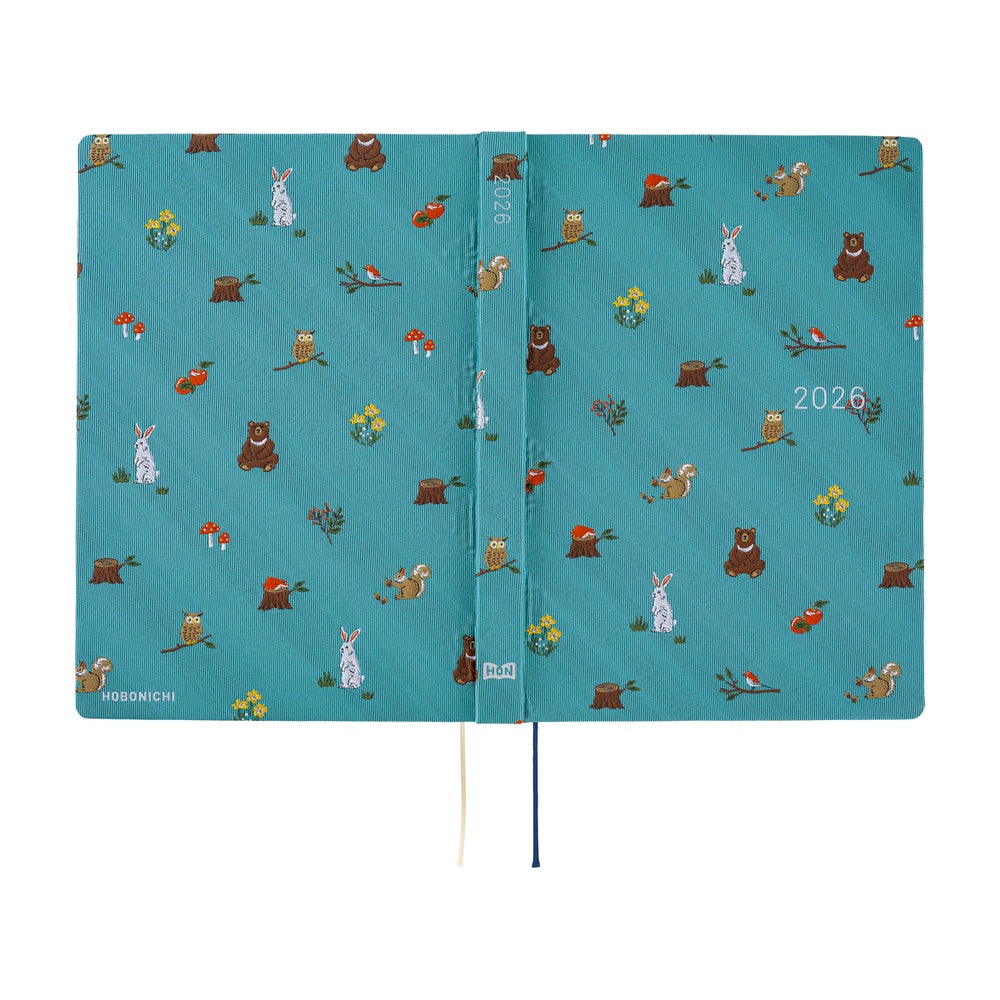 Hobonichi Techo 2026 A5 HON Planner | Bow & Tie: In the Forest | English