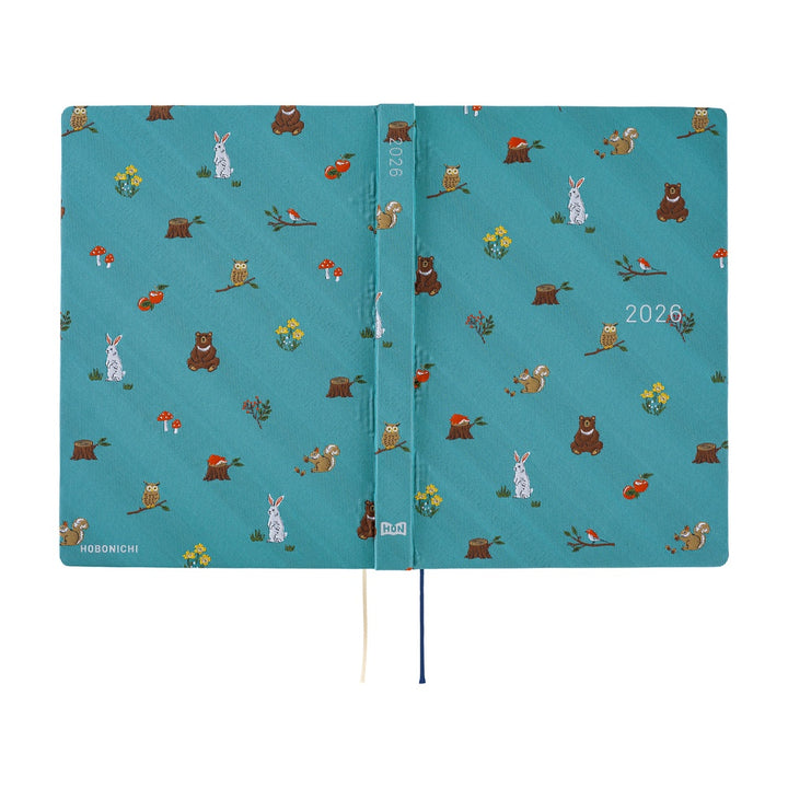 Hobonichi Techo 2026 A5 HON Planner | Bow & Tie: In the Forest | English