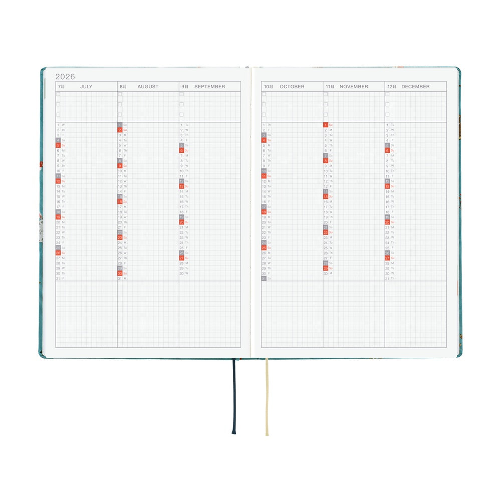 Hobonichi Techo 2026 A5 HON Planner | Bow & Tie: In the Forest | English
