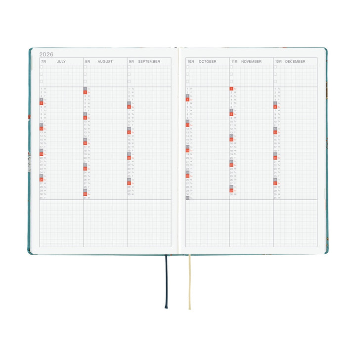 Hobonichi Techo 2026 A5 HON Planner | Bow & Tie: In the Forest | English