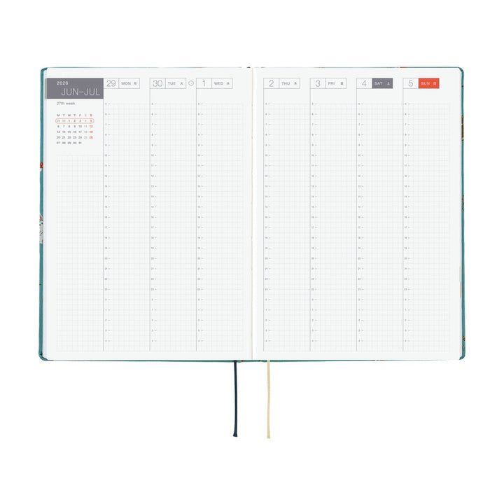 Hobonichi Techo 2026 A5 HON Planner | Bow & Tie: In the Forest | English