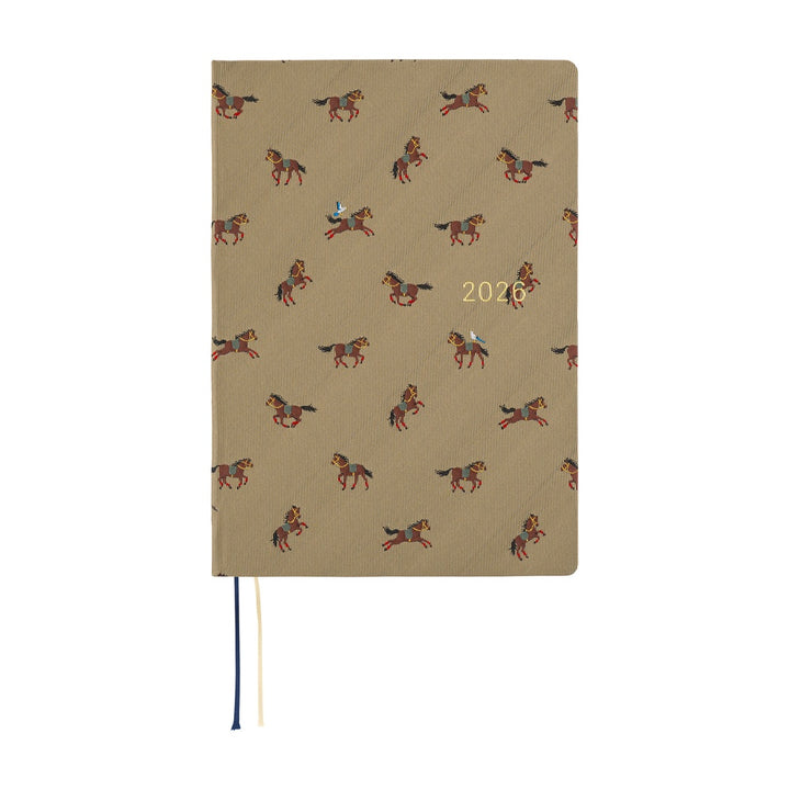 Hobonichi Techo 2026 A5 HON Planner | Bow & Tie: Galloping Horses | English