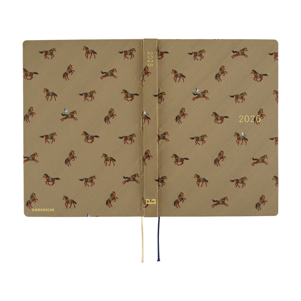 Hobonichi Techo 2026 A5 HON Planner | Bow & Tie: Galloping Horses | English