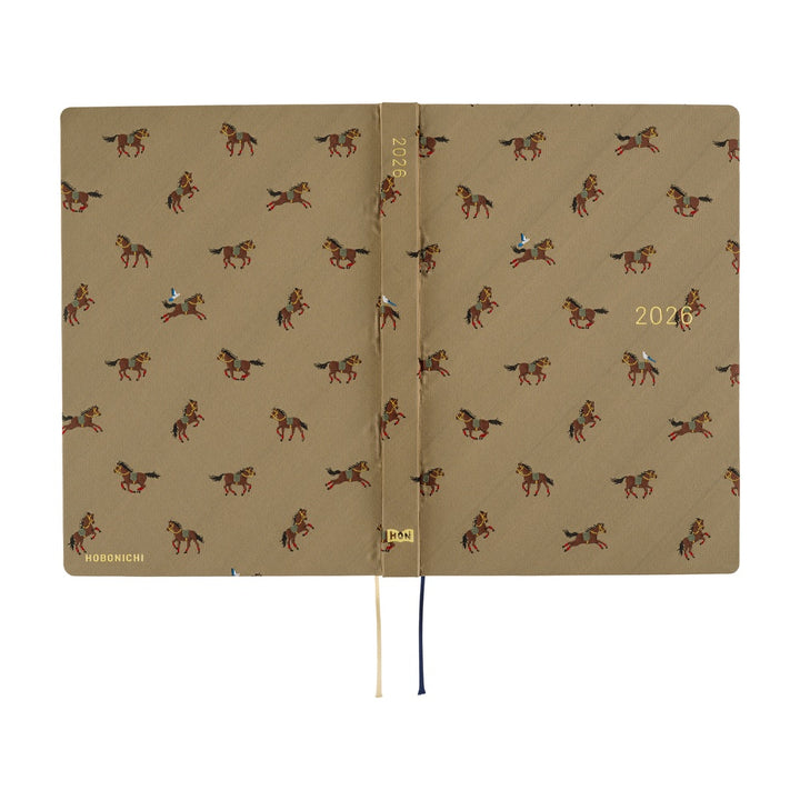 Hobonichi Techo 2026 A5 HON Planner | Bow & Tie: Galloping Horses | English
