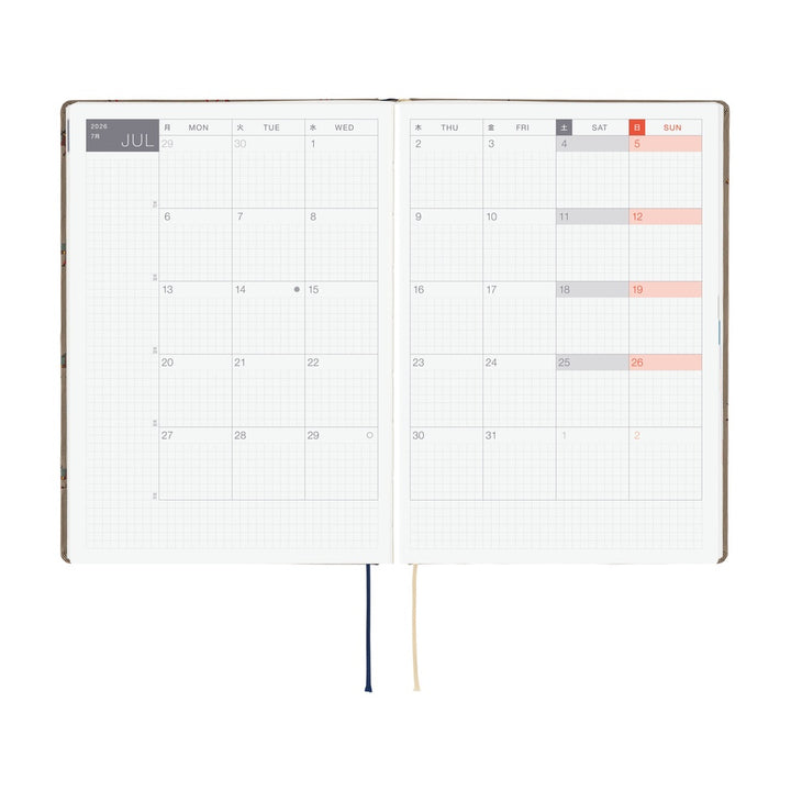 Hobonichi Techo 2026 A5 HON Planner | Bow & Tie: Galloping Horses | English
