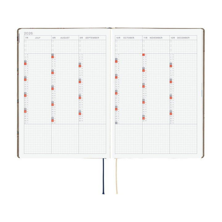 Hobonichi Techo 2026 A5 HON Planner | Bow & Tie: Galloping Horses | English