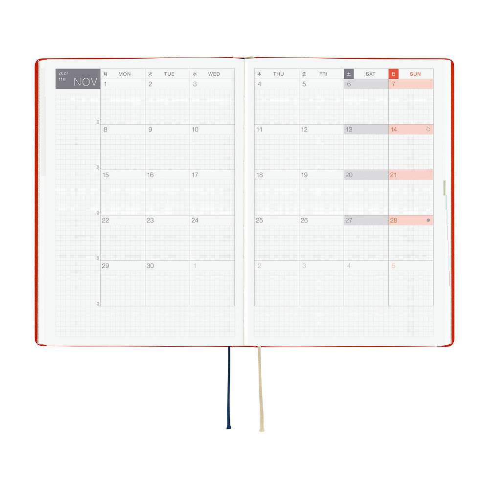 Hobonichi Techo 2026 A5 HON Planner | Yumi Kitagishi: White Cat and Rabbit’s Tea Room | English