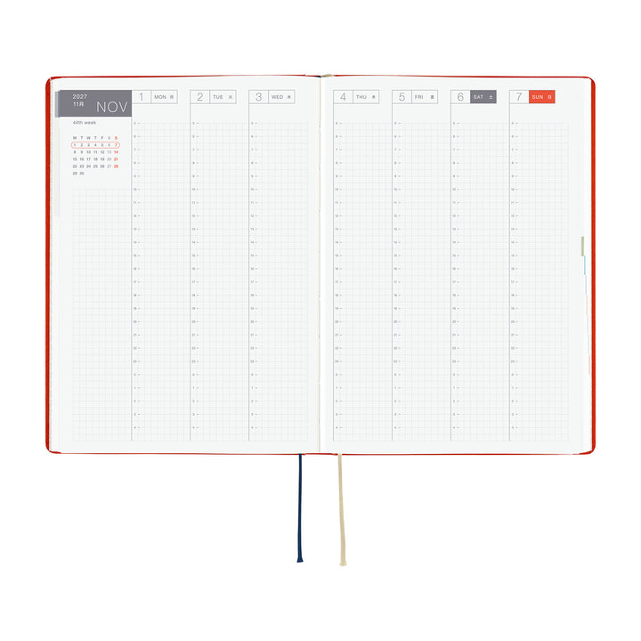 Hobonichi Techo 2026 A5 HON Planner | Yumi Kitagishi: White Cat and Rabbit’s Tea Room | English