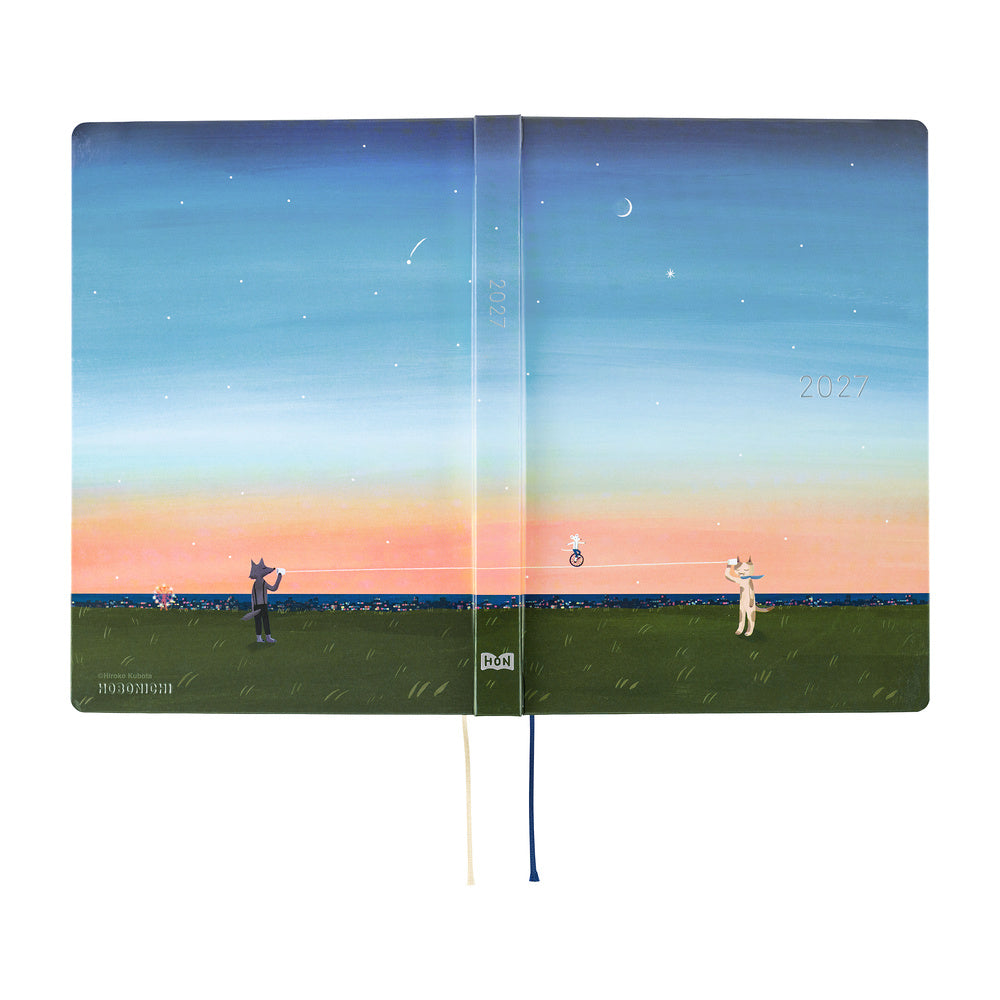 Hobonichi Techo 2026 A5 HON Planner | Hiroko Kubota: String Telephone Until the Moon is Full | English