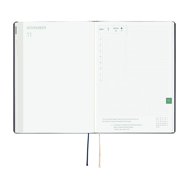 Hobonichi Techo 2026 A5 HON Planner | Slash Navy | English