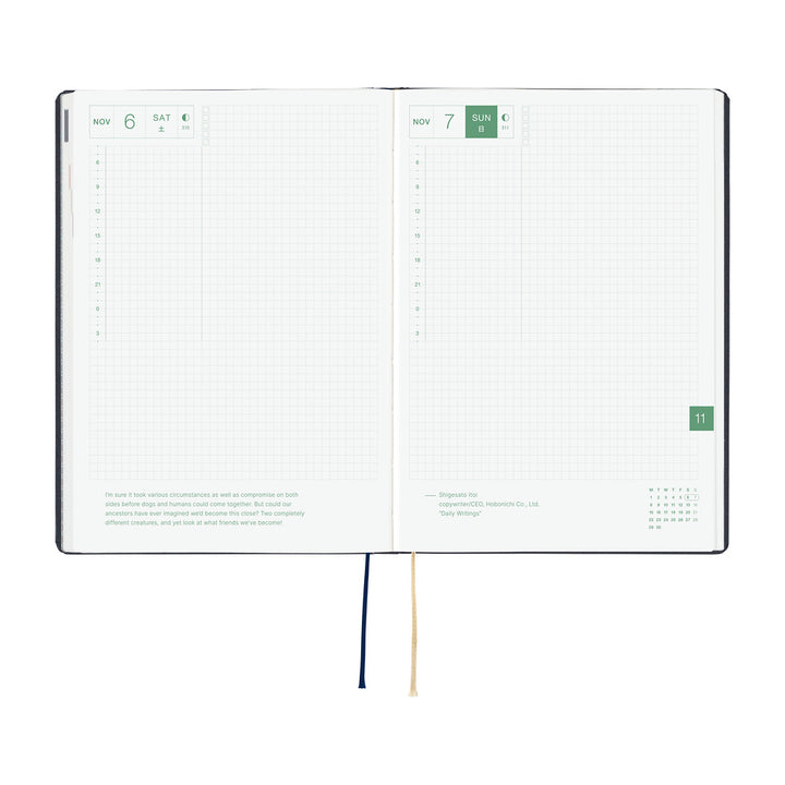Hobonichi Techo 2026 A5 HON Planner | Slash Navy | English