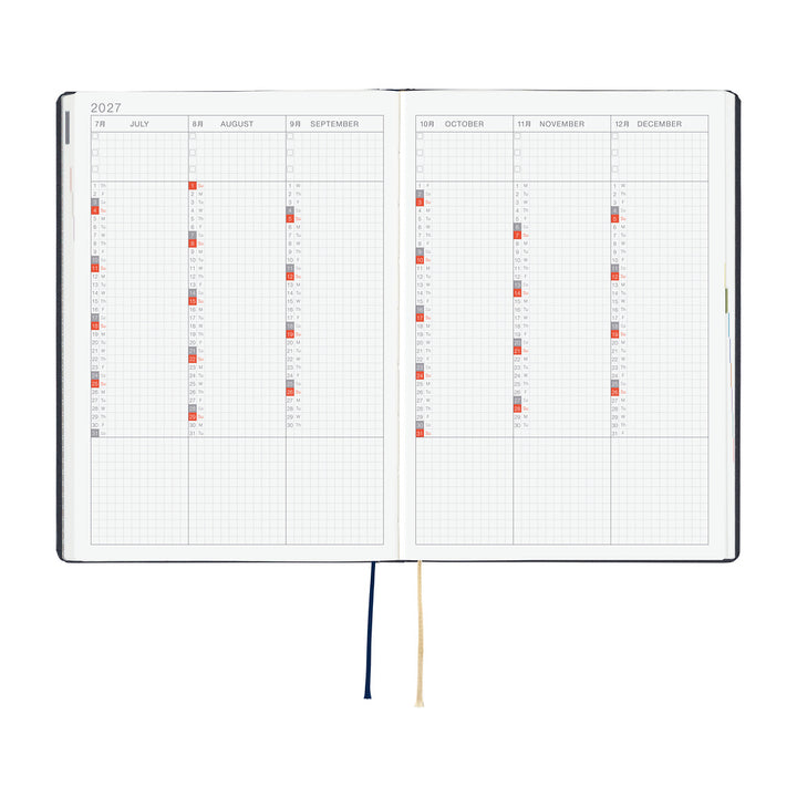 Hobonichi Techo 2026 A5 HON Planner | Slash Navy | English