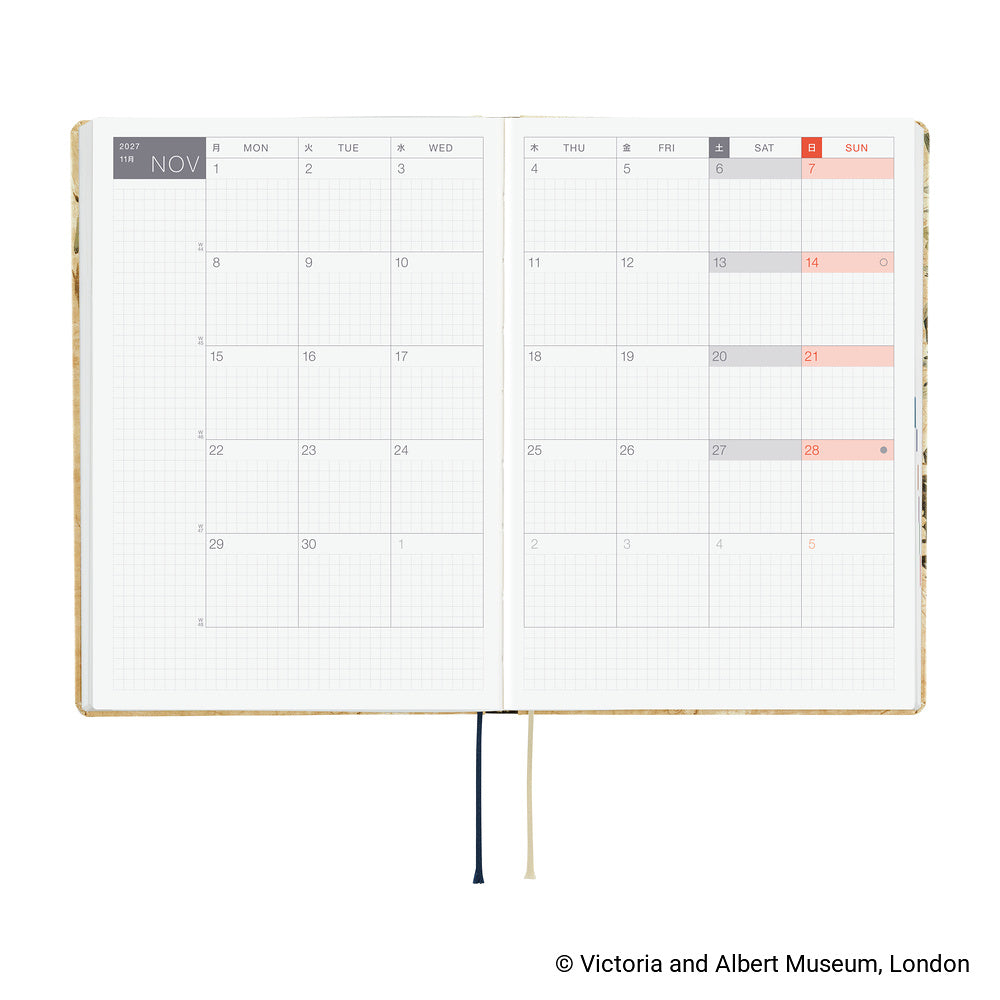 Hobonichi Techo 2026 A5 HON Planner | V&A Series: Vine | English