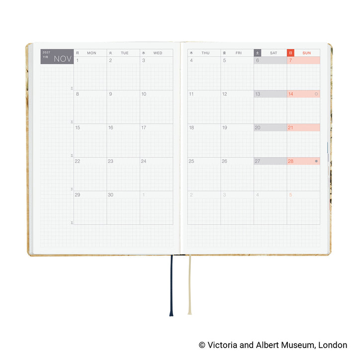 Hobonichi Techo 2026 A5 HON Planner | V&A Series: Vine | English