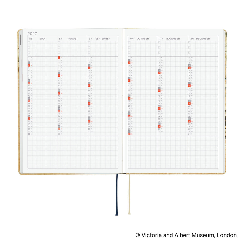 Hobonichi Techo 2026 A5 HON Planner | V&A Series: Vine | English