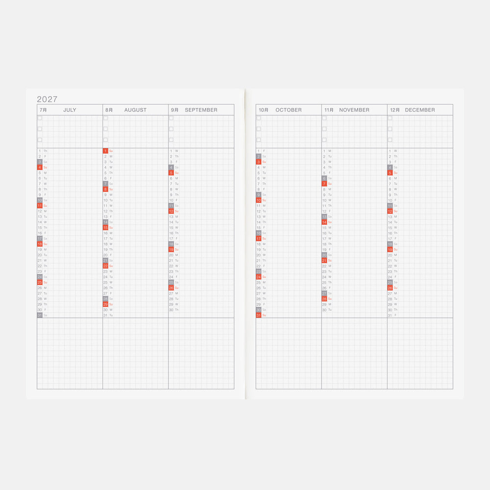 Hobonichi Techo 2027 A5 Cousin Planner | Book Only | English