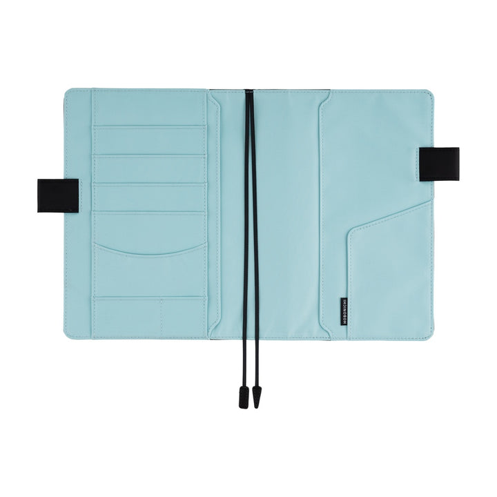 Hobonichi Techo A5 Cousin Cover with Planner | Colors: Black x Clear Blue | English Mon Start