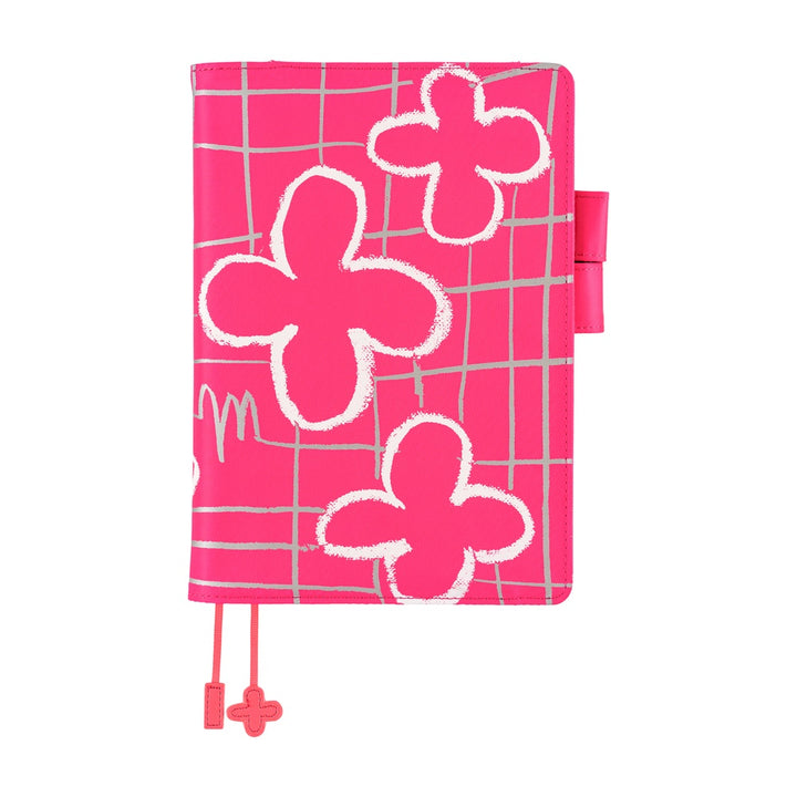 Hobonichi Techo A5 Cousin Cover with Planner | Makoto Matsubayashi: Pink Flowers | English Mon Start