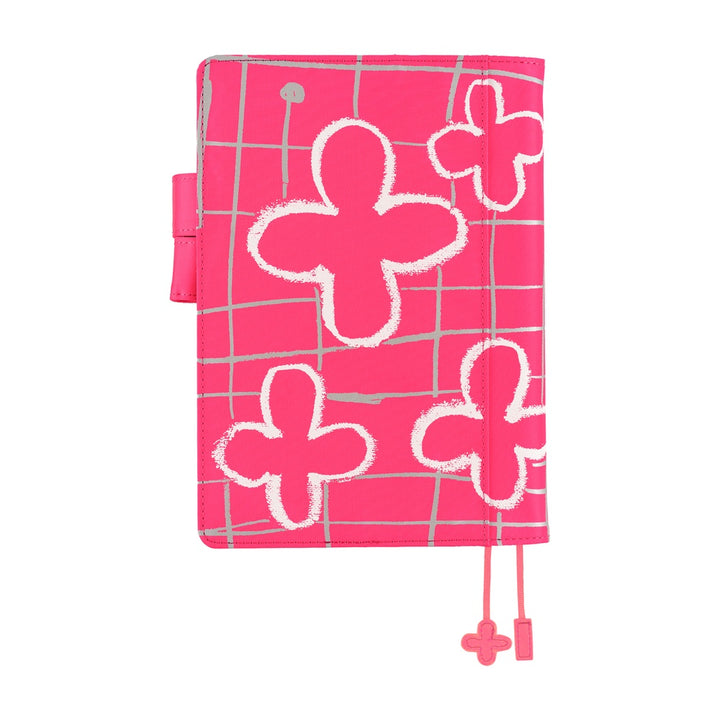 Hobonichi Techo A5 Cousin Cover with Planner | Makoto Matsubayashi: Pink Flowers | English Mon Start
