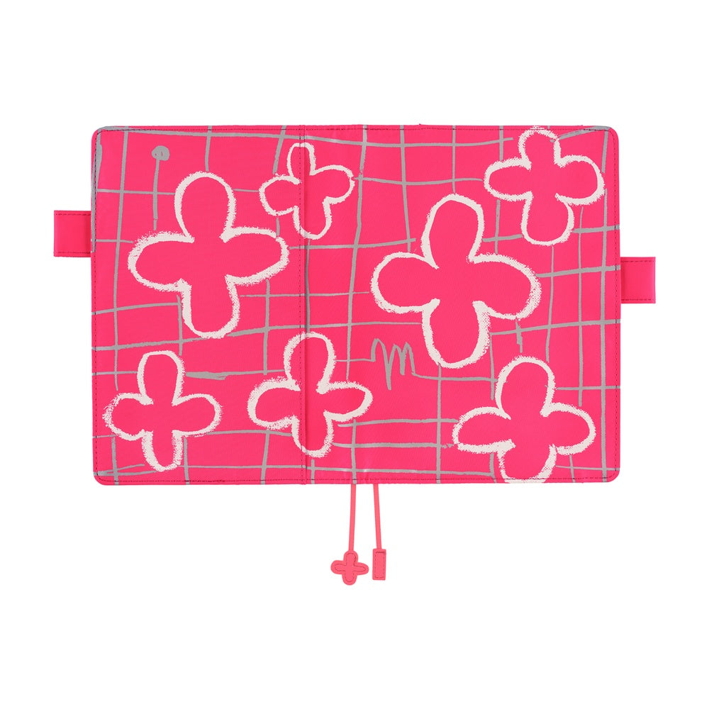 Hobonichi Techo A5 Cousin Cover with Planner | Makoto Matsubayashi: Pink Flowers | English Mon Start
