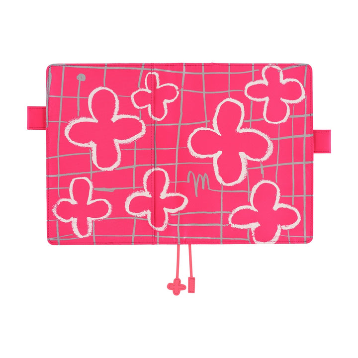 Hobonichi Techo A5 Cousin Cover with Planner | Makoto Matsubayashi: Pink Flowers | English Mon Start