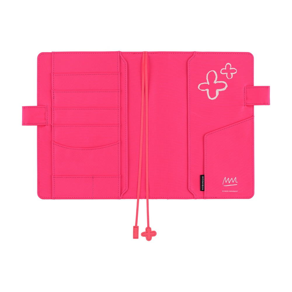 Hobonichi Techo A5 Cousin Cover with Planner | Makoto Matsubayashi: Pink Flowers | English Mon Start
