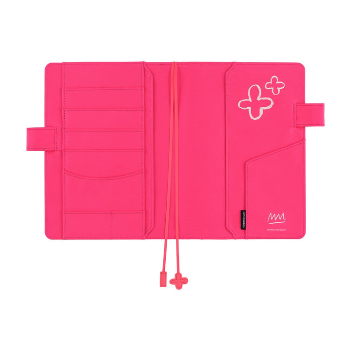 Hobonichi Techo A5 Cousin Cover with Planner | Makoto Matsubayashi: Pink Flowers | English Mon Start