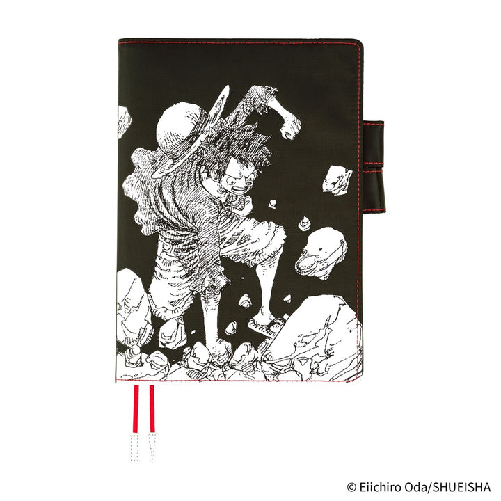 Hobonichi Techo A5 Cousin Cover with Planner | ONE PIECE magazine: Straw Hat Luffy (Black) | English Mon Start