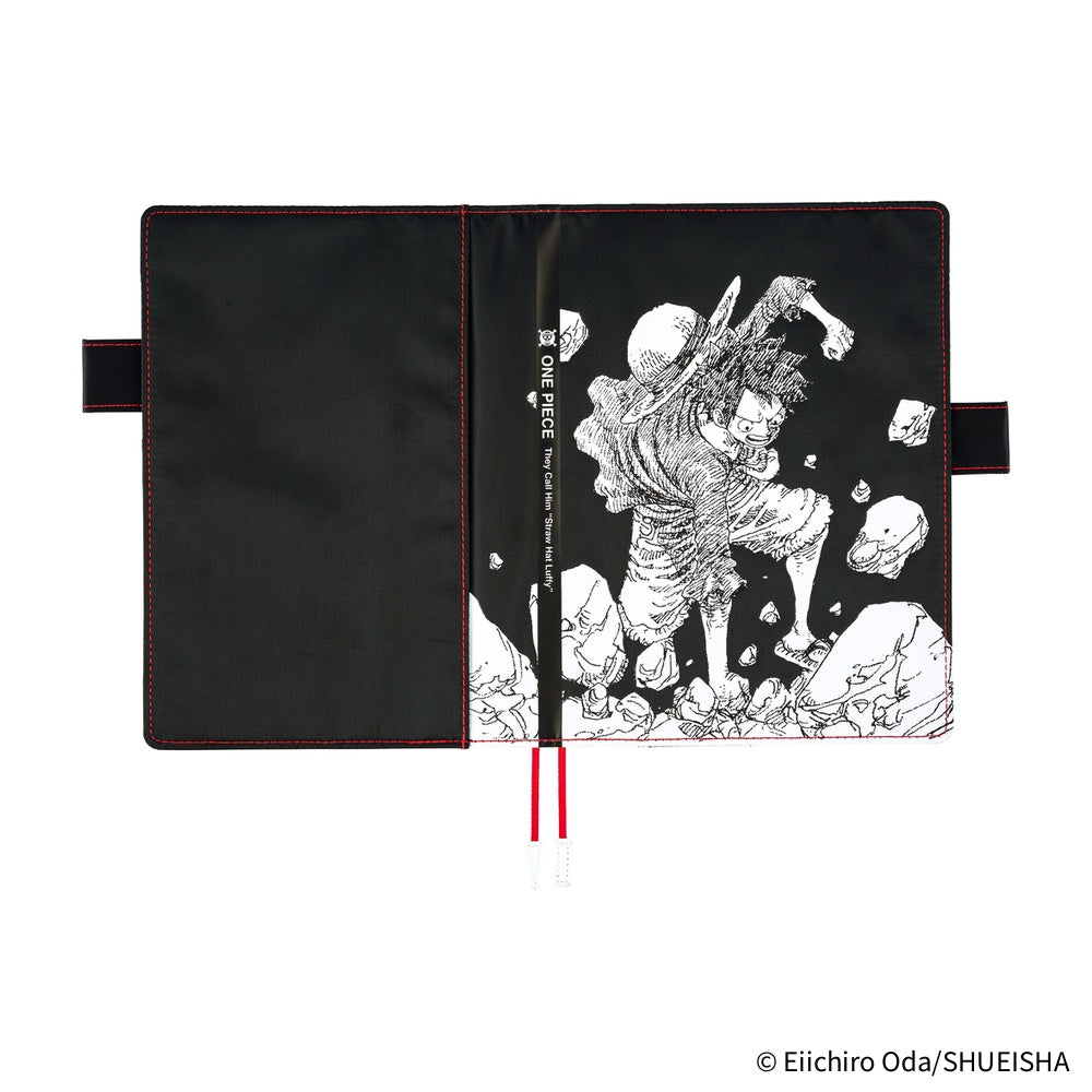 Hobonichi Techo A5 Cousin Cover with Planner | ONE PIECE magazine: Straw Hat Luffy (Black) | English Mon Start