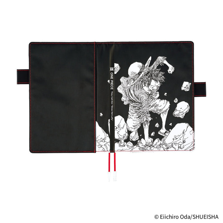 Hobonichi Techo A5 Cousin Cover with Planner | ONE PIECE magazine: Straw Hat Luffy (Black) | English Mon Start