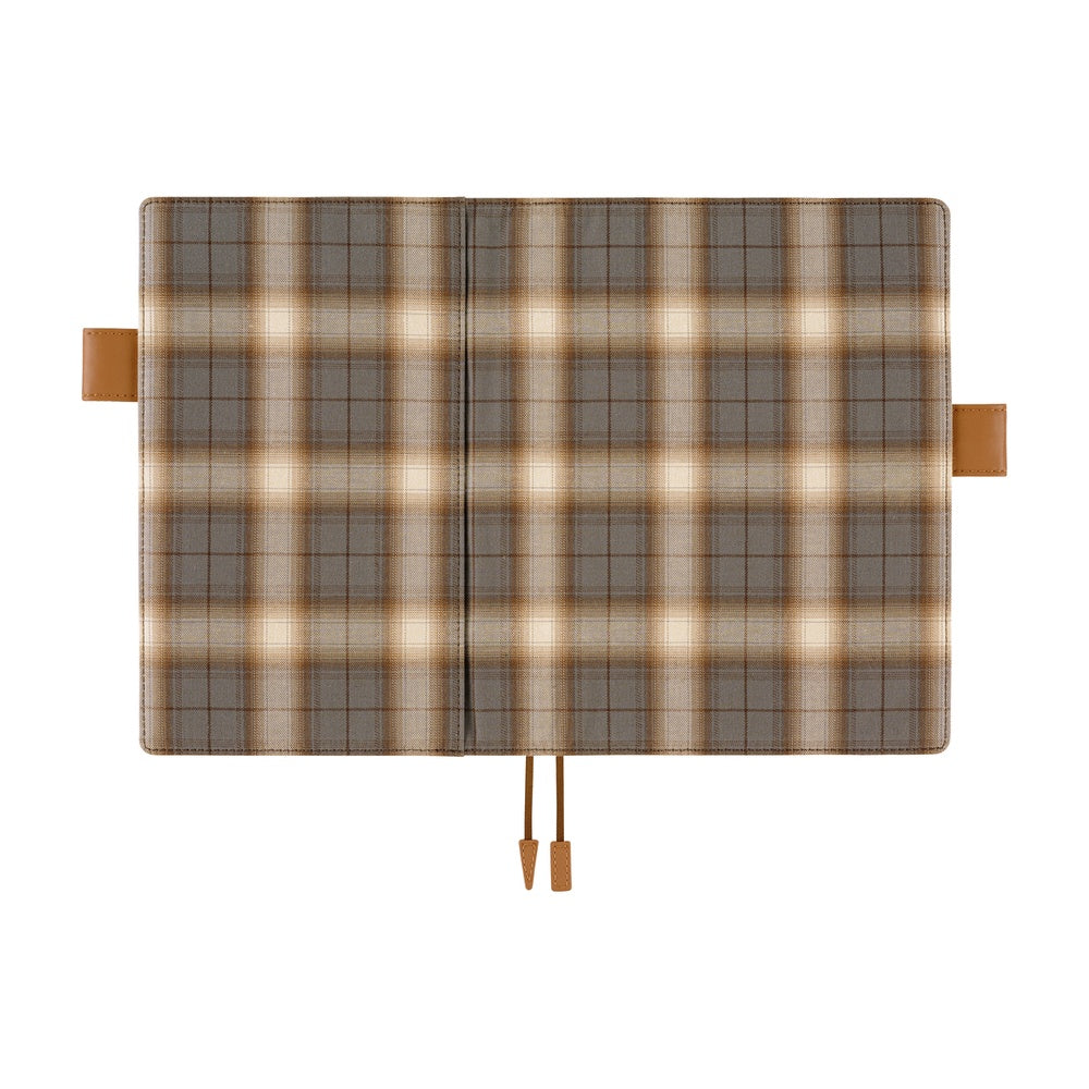 Hobonichi Techo A5 Cousin Cover with Planner | Shirt Fabric: Foggy Plaid | English Mon Start