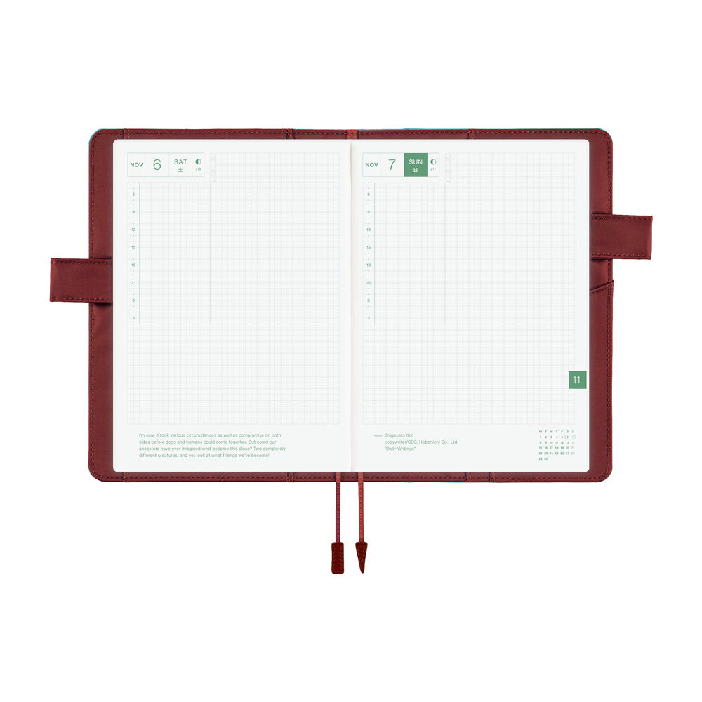 Hobonichi Techo A5 Cousin Cover | Colors: Misty Cedar