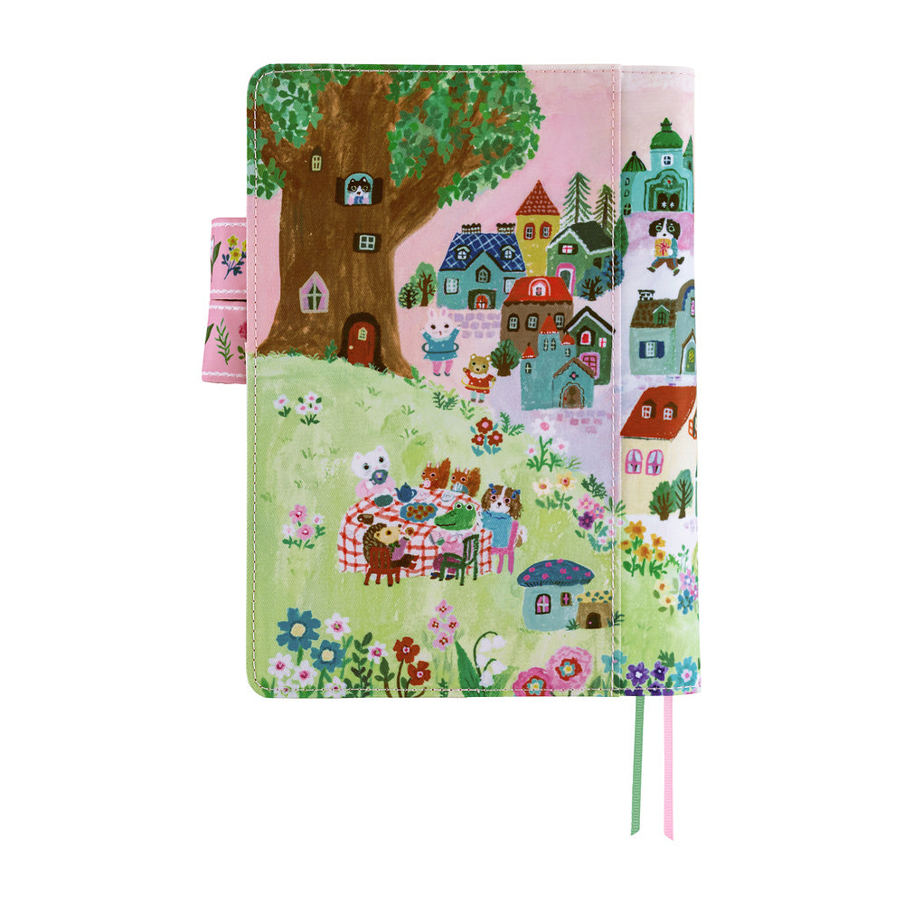 Hobonichi Techo A5 Cousin Cover | Yumi Kitagishi: White Cat Village
