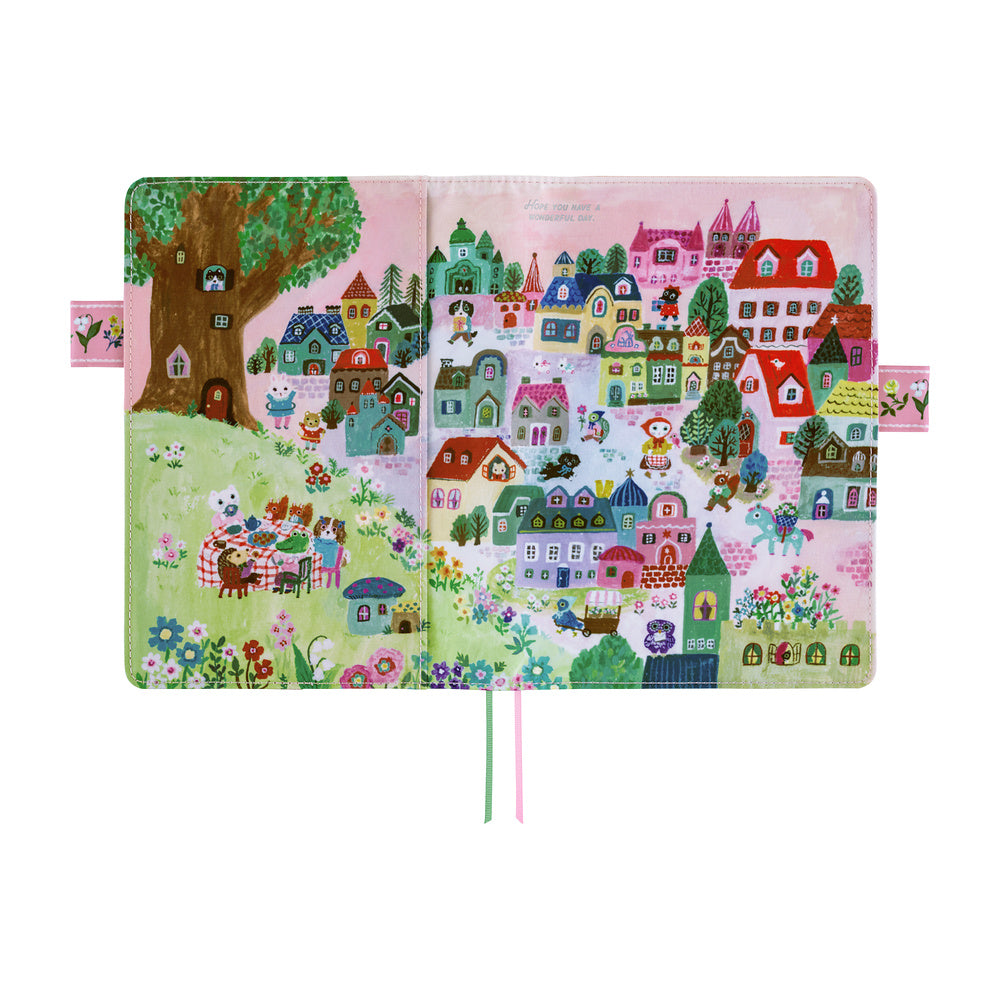 Hobonichi Techo A5 Cousin Cover | Yumi Kitagishi: White Cat Village