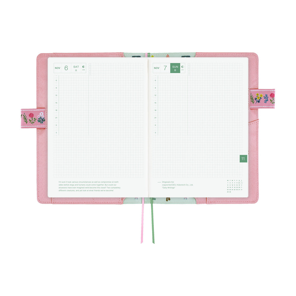 Hobonichi Techo A5 Cousin Cover | Yumi Kitagishi: White Cat Village