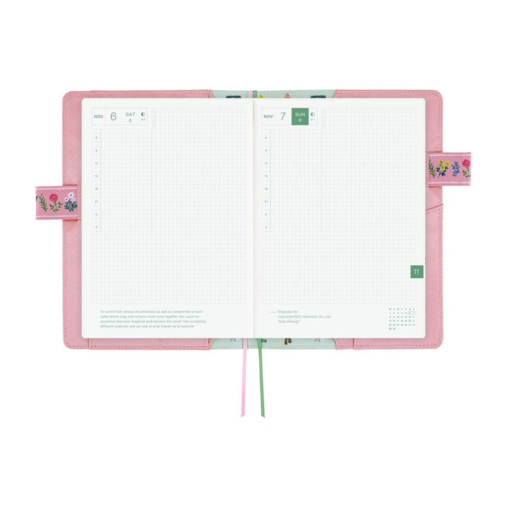 Hobonichi Techo A5 Cousin Cover | Yumi Kitagishi: White Cat Village