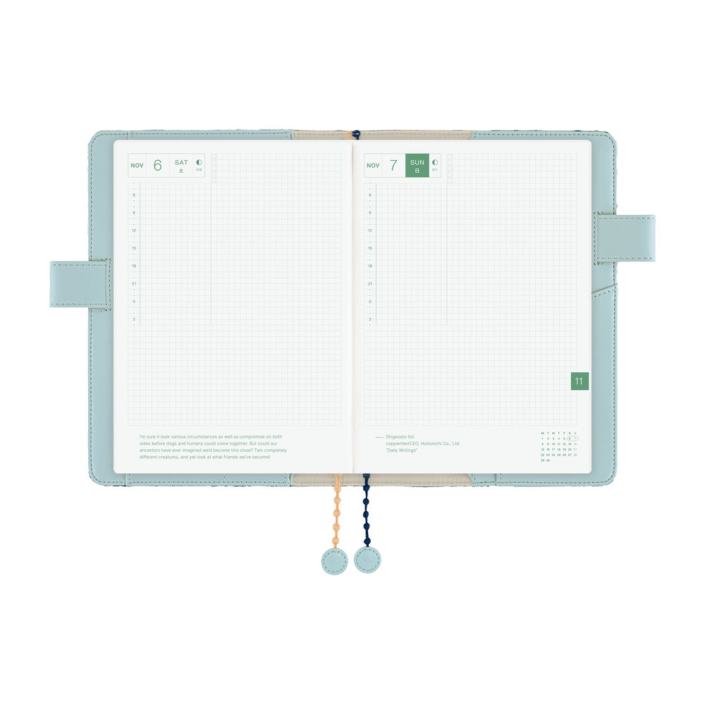 Hobonichi Techo A5 Cousin Cover | minä perhonen: felice (Blue)