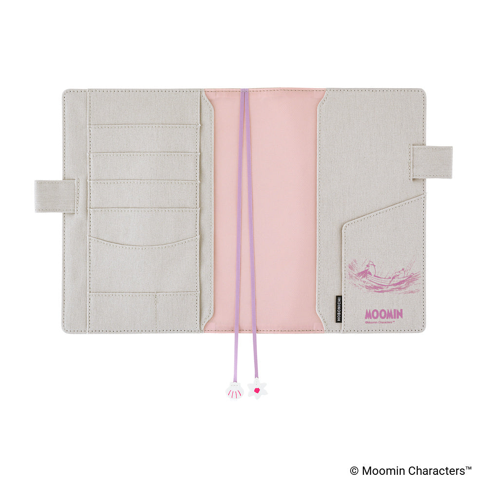 Hobonichi Techo A5 Cousin Cover | Moomin: My Yard (Pink Gray)