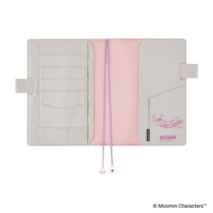 Hobonichi Techo A5 Cousin Cover | Moomin: My Yard (Pink Gray)