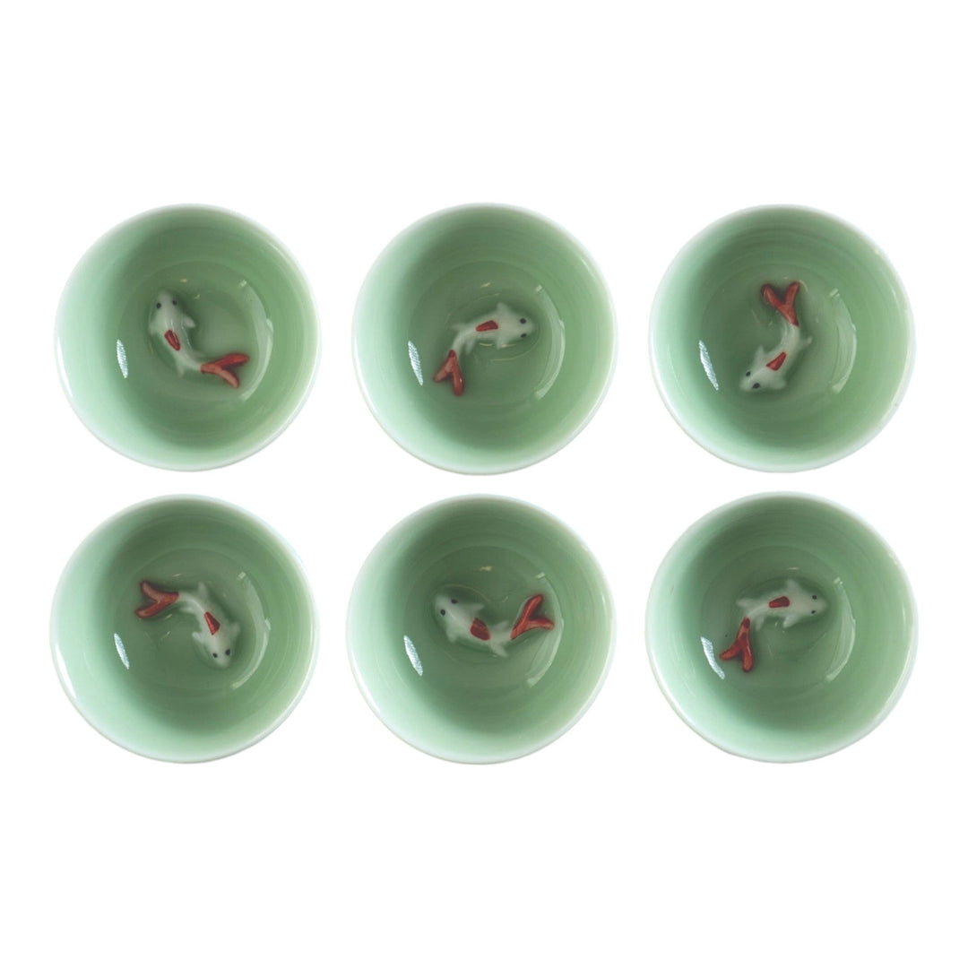 Koi Fish Kung Fu Tea Cup | Set of 6