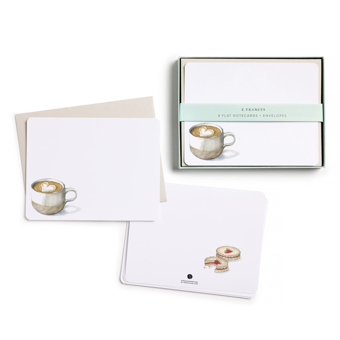 Latte Love |  8 Flat Card Set