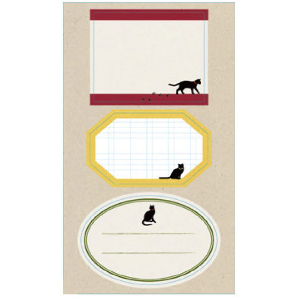Black Cat Label Stickers